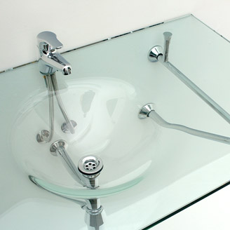 Recta con bacha redonda